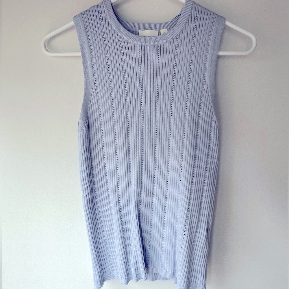 Light Blue Sweater Tank